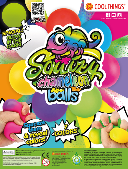 squishy míčky chameleon balls