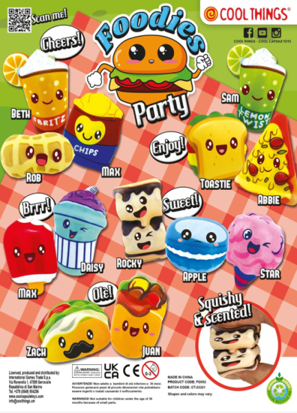 Foodies Party Squish’em 65 mm