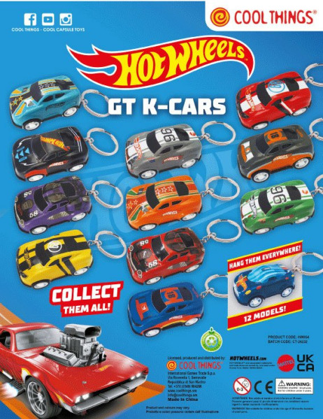 Hot Wheels Gt-K cars 65 mm