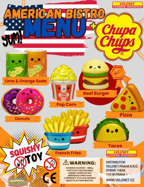 AMERICAN BISTRO 90 mm + Chupa Chups (3)