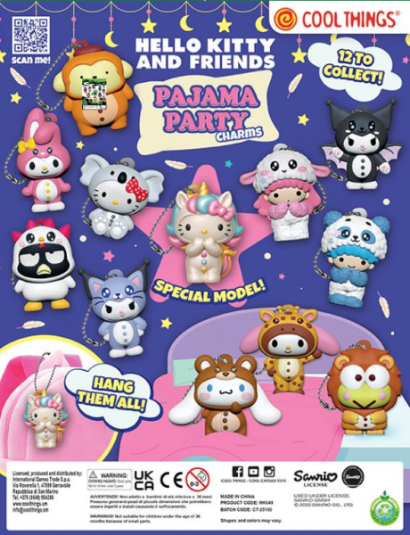 PRE Hello Kitty PJ Charms 65 mm (1)