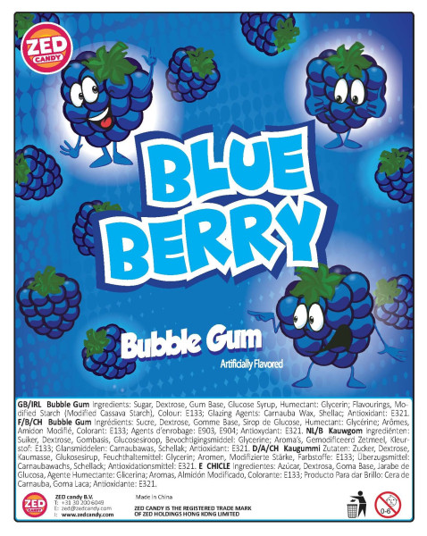 Žvýkačky 24 mm Blueberry Gum - 1125 ks (5)