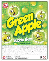 Žvýkačky 24 mm Green Apple Gum - 1125 ks (1)